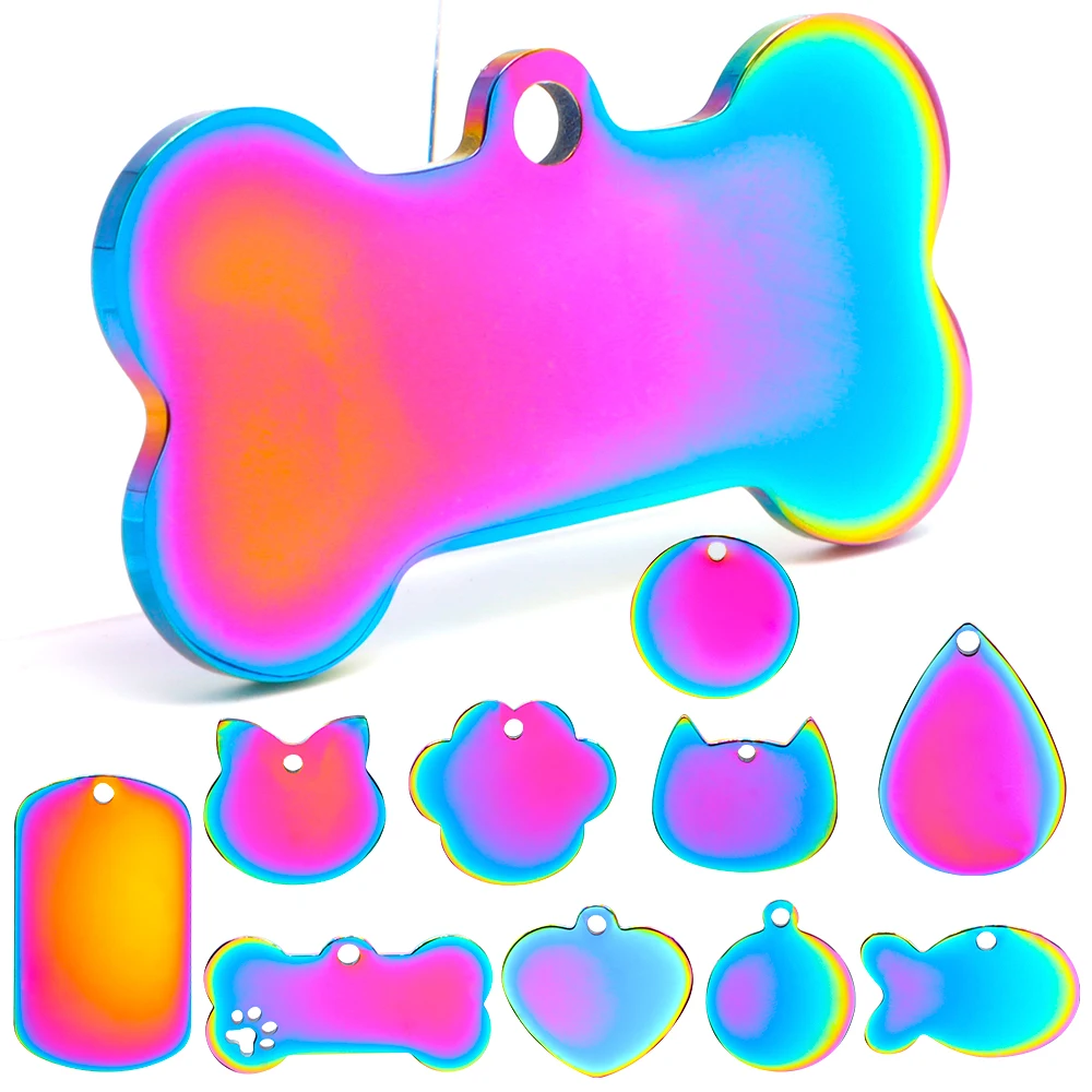 Set de dijes grabables en varios colores