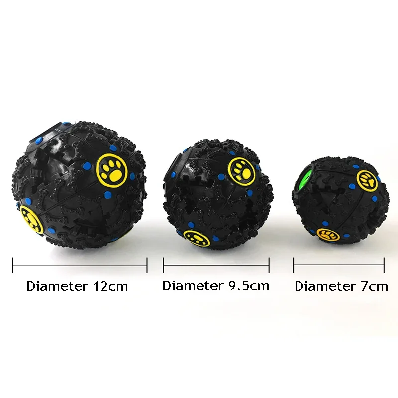 Pelota de peluche chirriante negro tamaño S