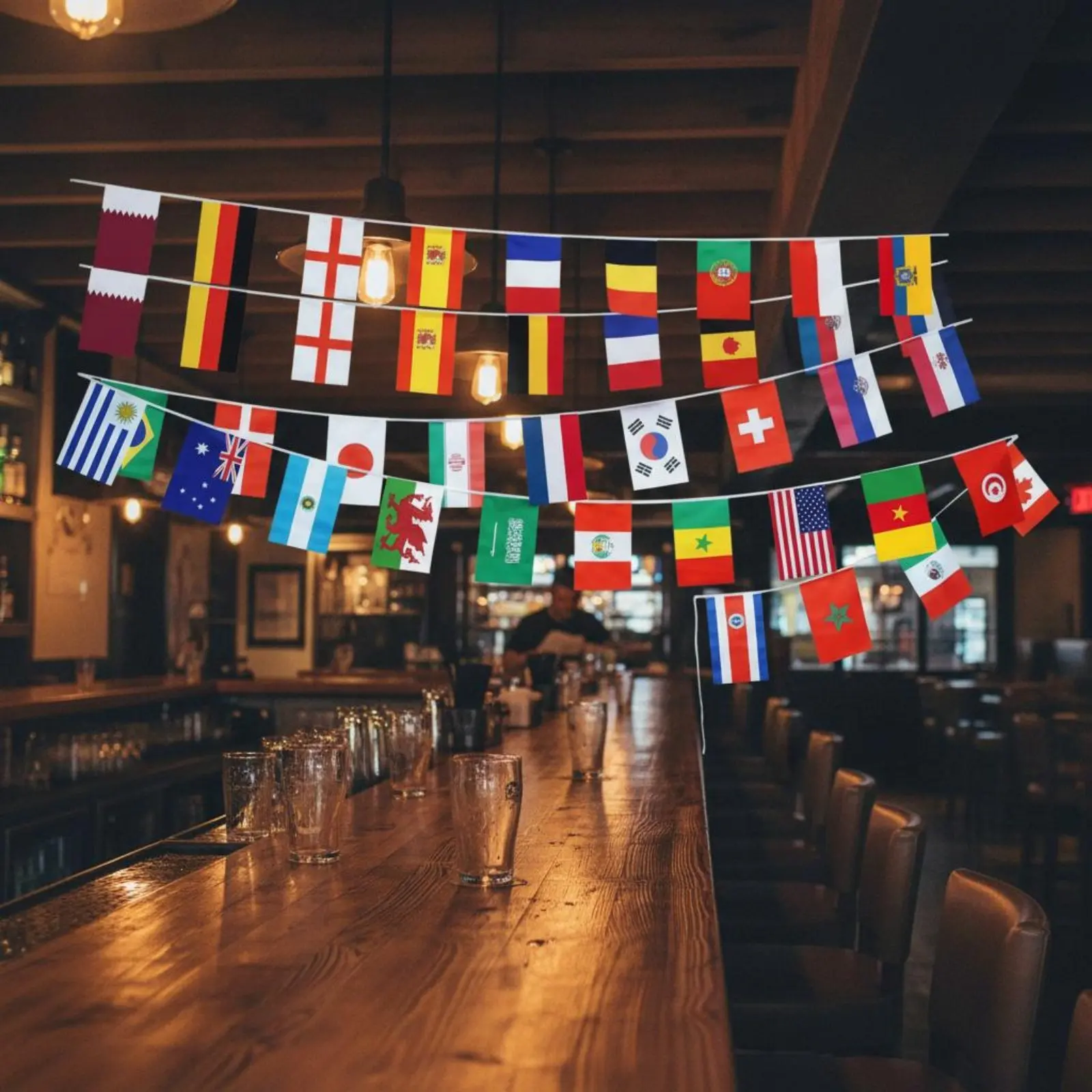 Guirnalda de banderines internacionales para fiestas - imagen 4