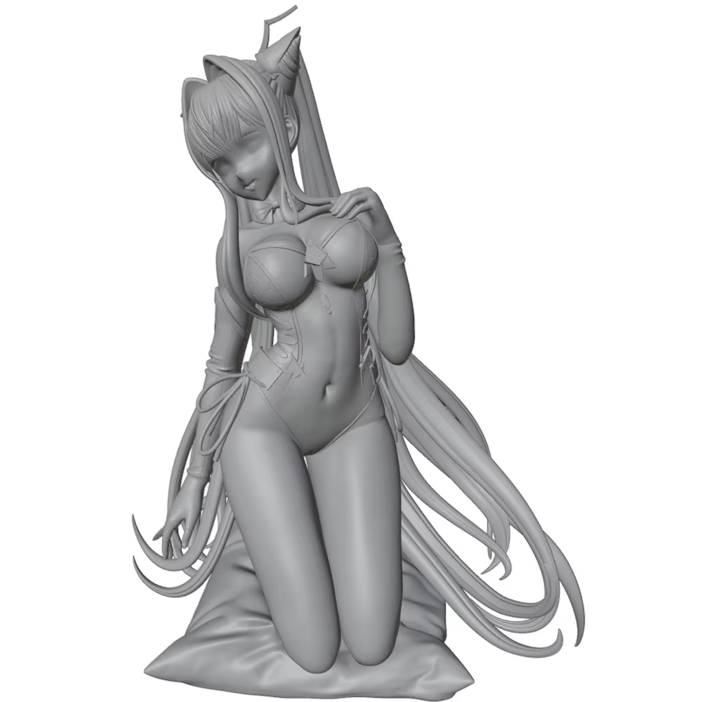 Figura de personaje anime gris impresa en 3D, DIY sin montar - imagen 4