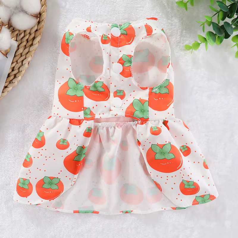 Vestido de verano suave para perros y gatos con estampado - imagen 3