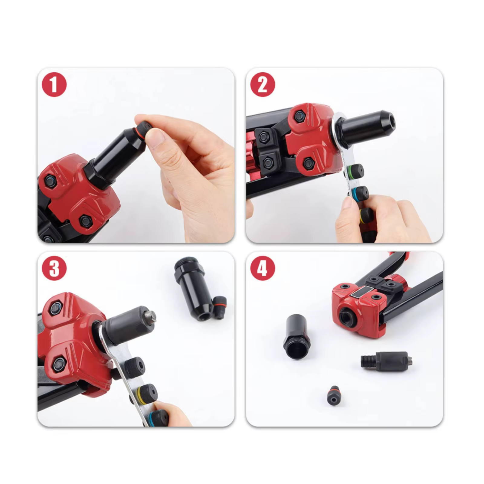 Set de Remachadora Manual Ajustable con Estuche – Herramienta para Remaches