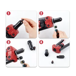 Set de Remachadora Manual Ajustable con Estuche – Herramienta para Remaches