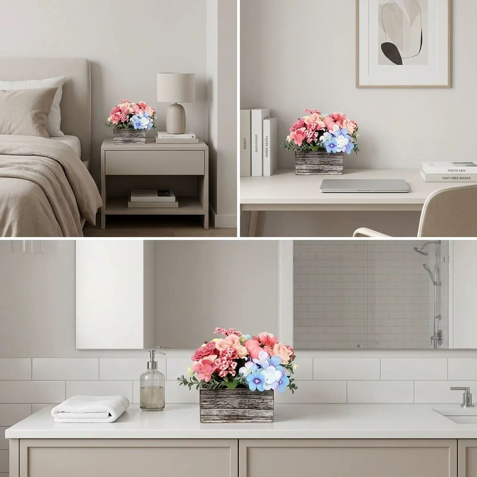 Centro de mesa flores artificiales decorativo, apto gatos y perros - imagen 2