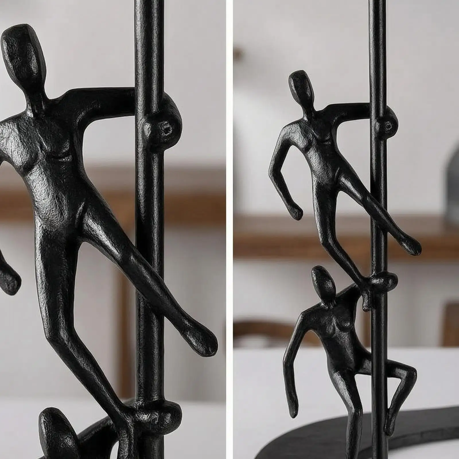 Escultura decorativa minimalista figuras escalando para mesa salón - imagen 2