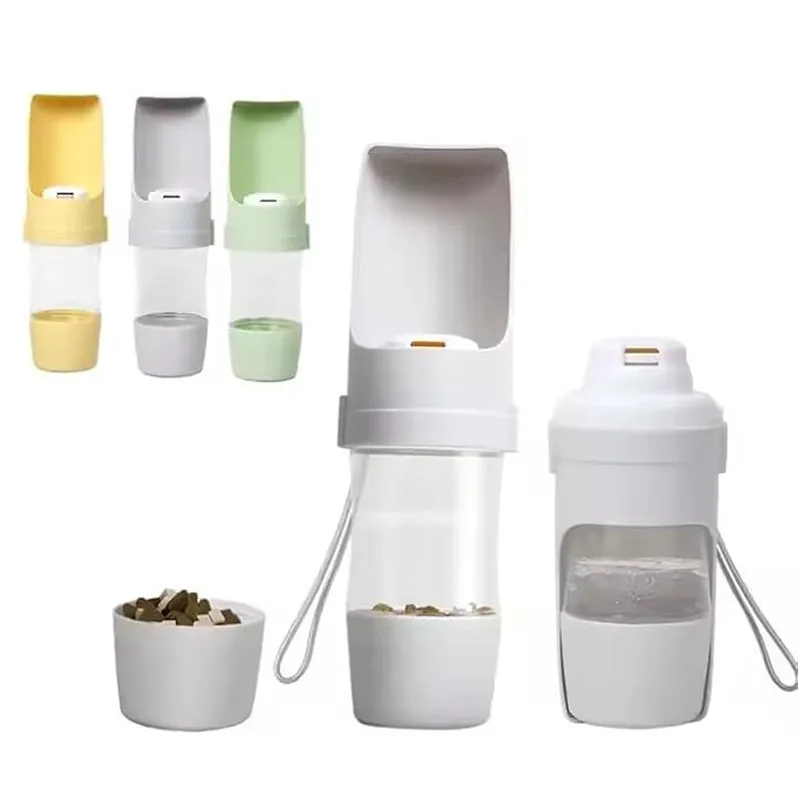 Botella de agua plegable con comedero para perros y gatos de viaje - imagen 5