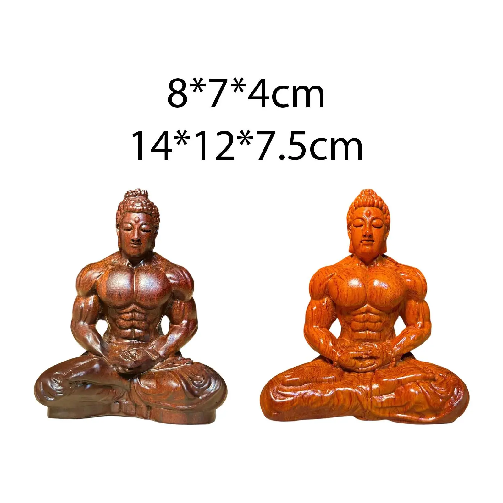 Figura de Buda de madera en ambiente de oficina