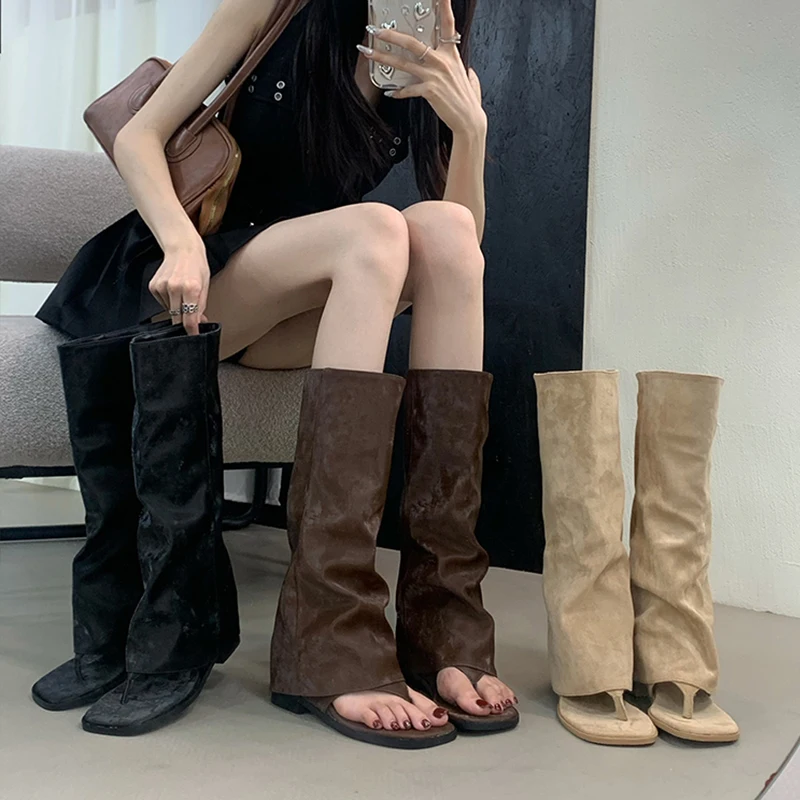 Botas de mujer con tacón grueso y forro de terciopelo - imagen 3
