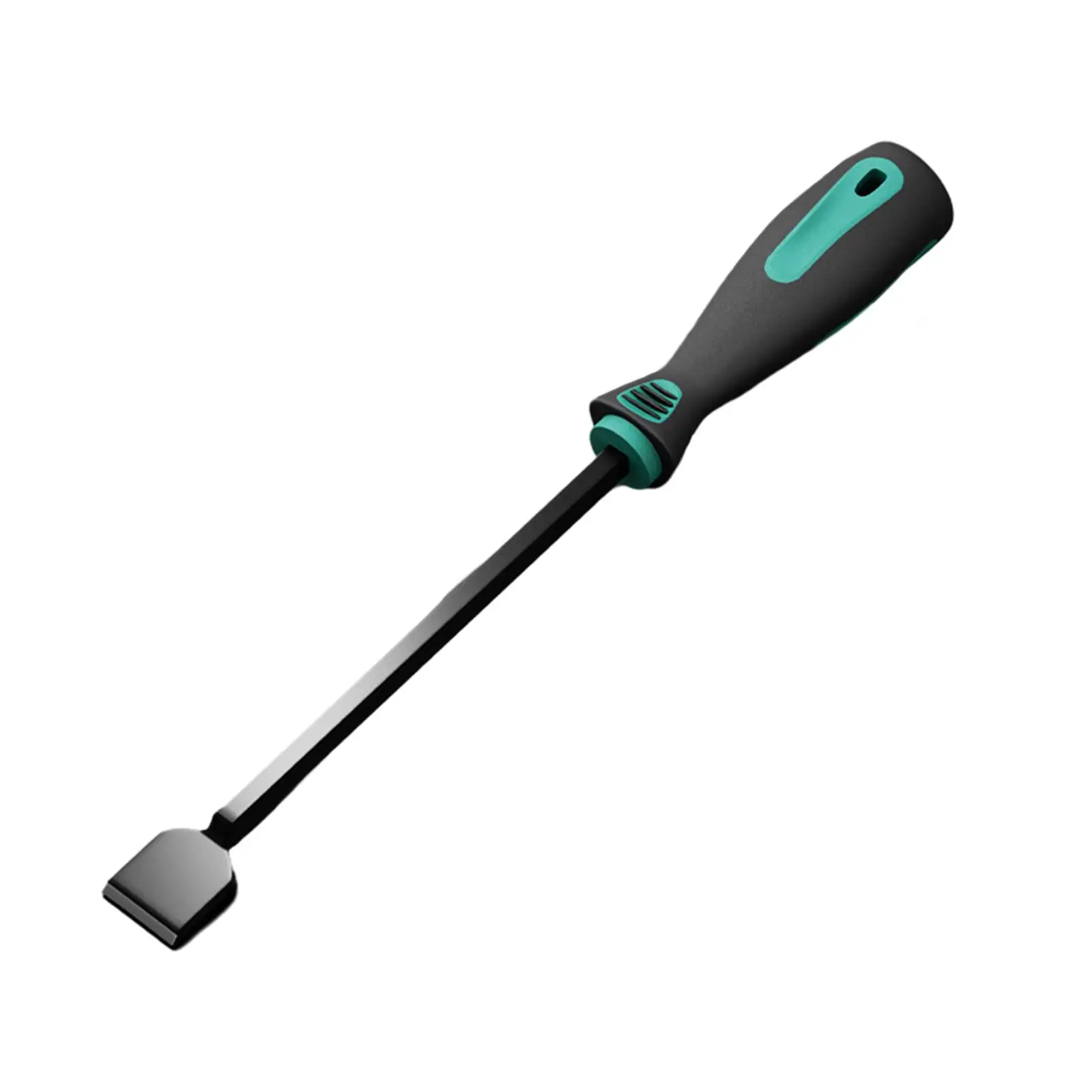 Raspador de acero para limpieza del hogar y cocina mostrando su diseño compacto