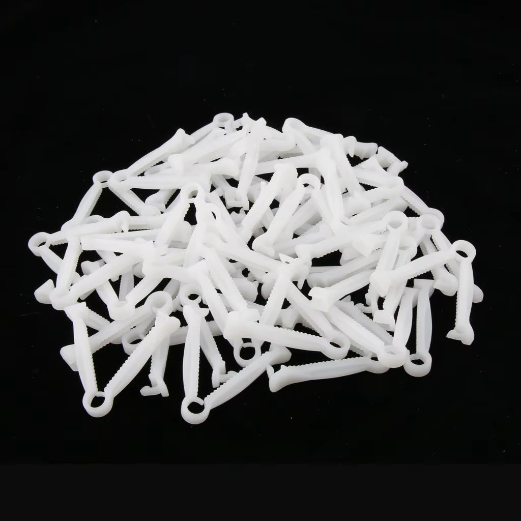 Plastic Navel Cord Clamp White Dual Gripping Clip Safety Disposable Piglet Tool for Pig Sheep Livestock Farm Essentials