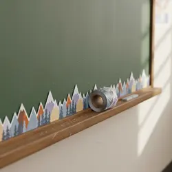 Pegatina decorativa para pizarra con cinta bosque, para gatos y perros