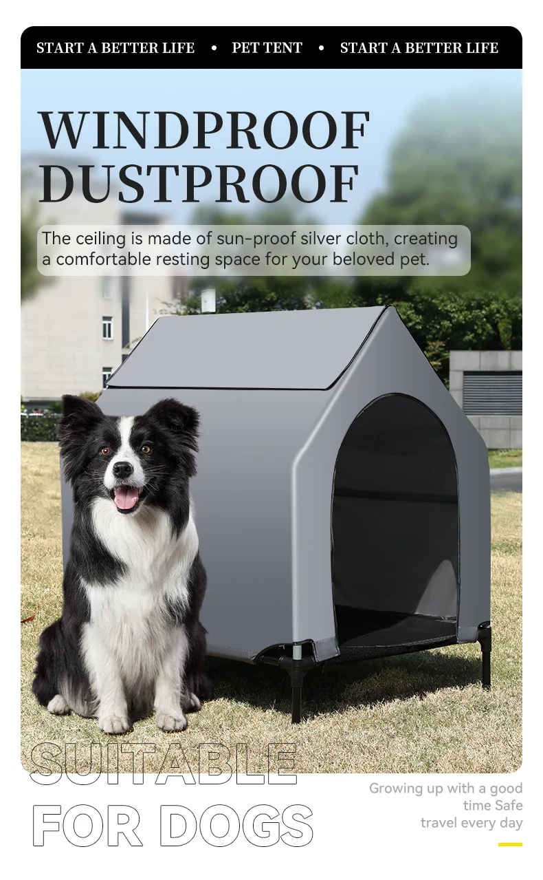 Montaje rápido de la cama de campamento para perro