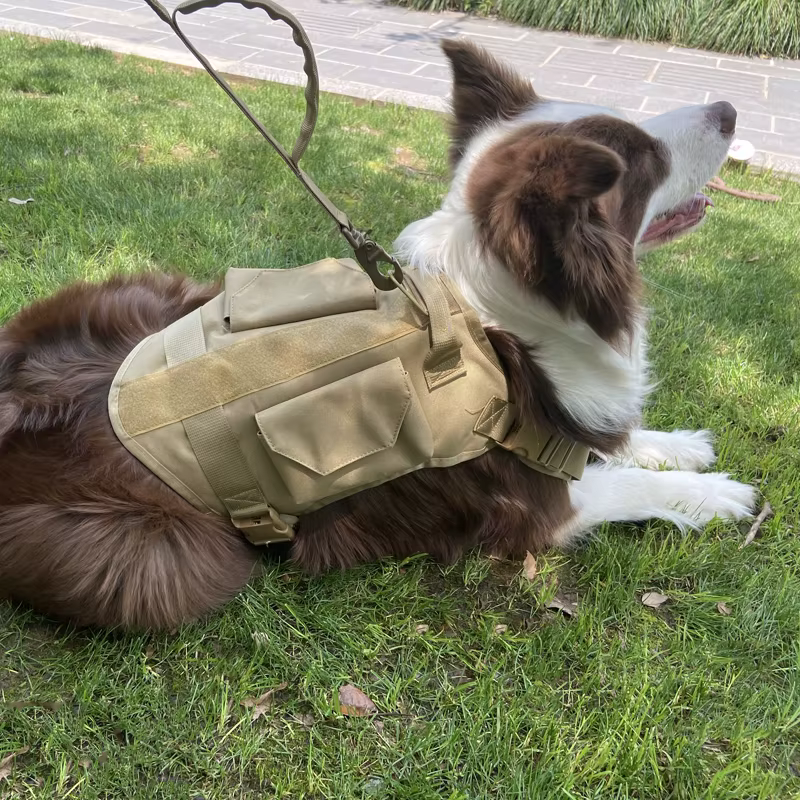 Arnés táctico reflectante con correa para perros grandes y medianos - imagen 3