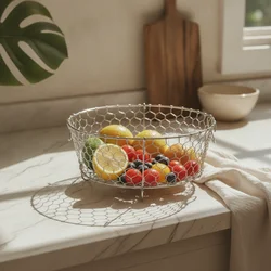 Escurridor de acero inoxidable para gatos y perros: cesta malla