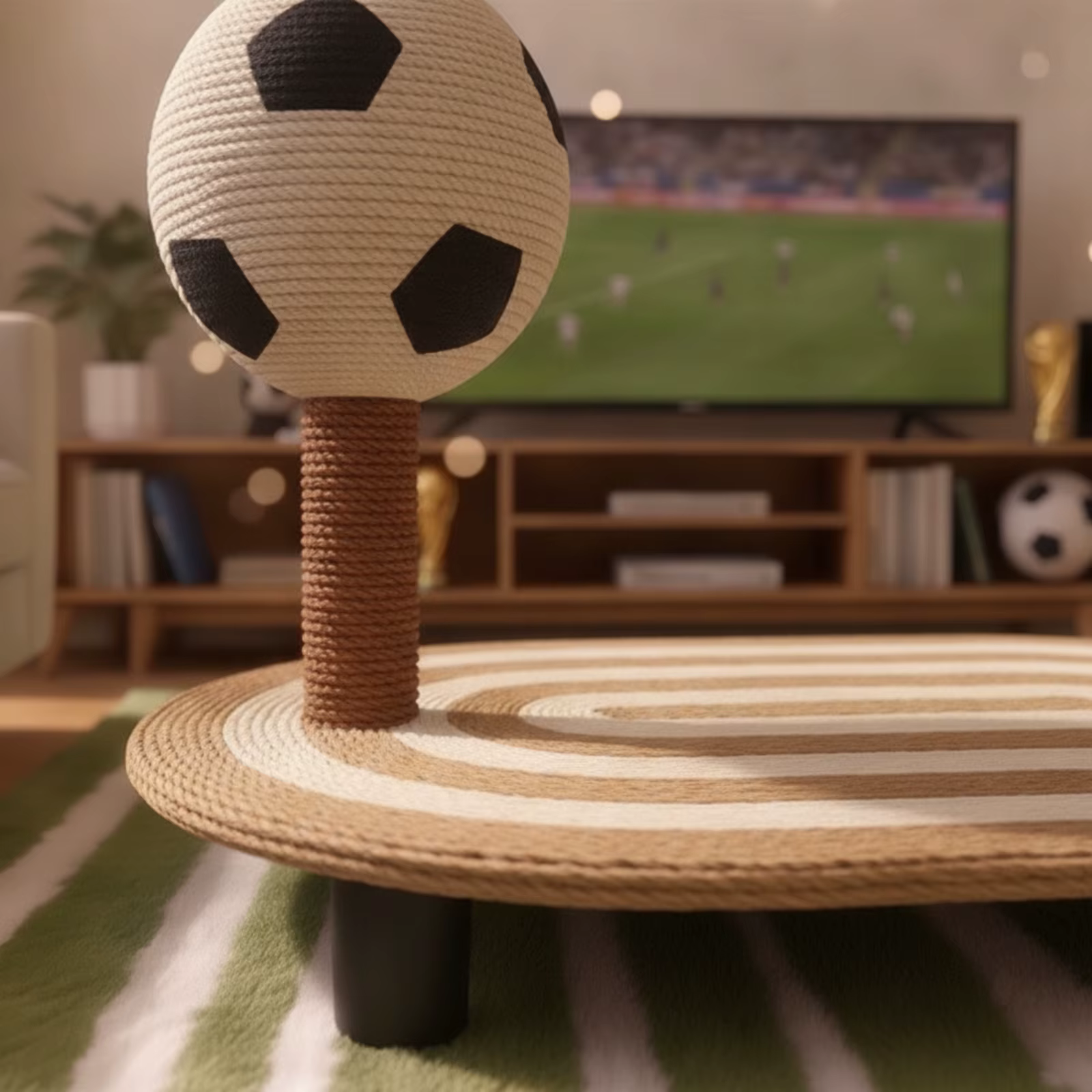 Rascador para Gatos con Bola – Diseño Alto y Bajo para Sala y Dormitorio - imagen 4