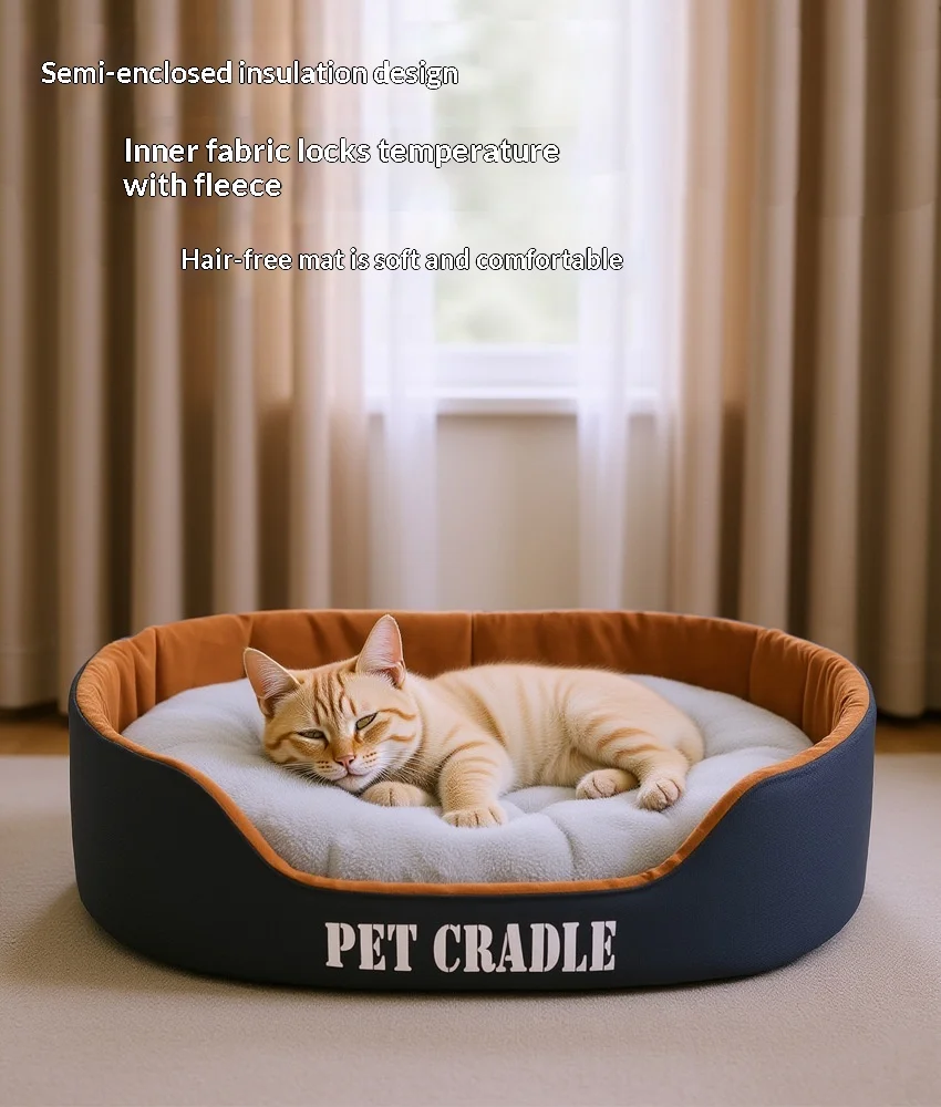 Cama desmontable para perros y gatos, tapete grueso y acogedor