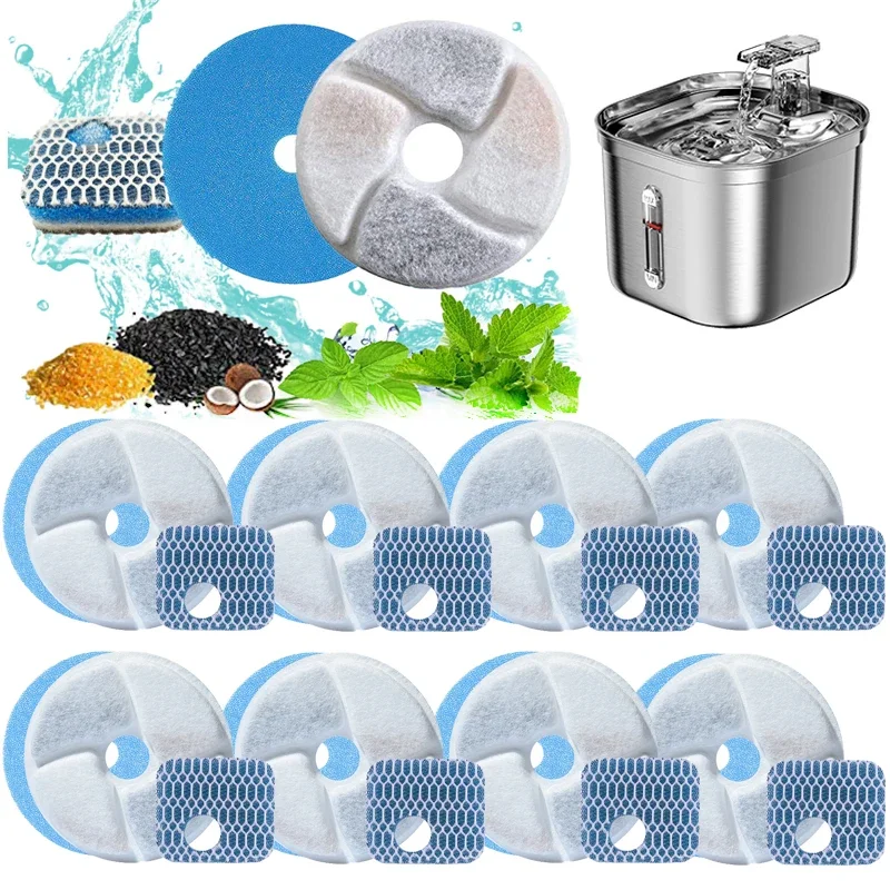Filtros de repuesto organizados en packaging