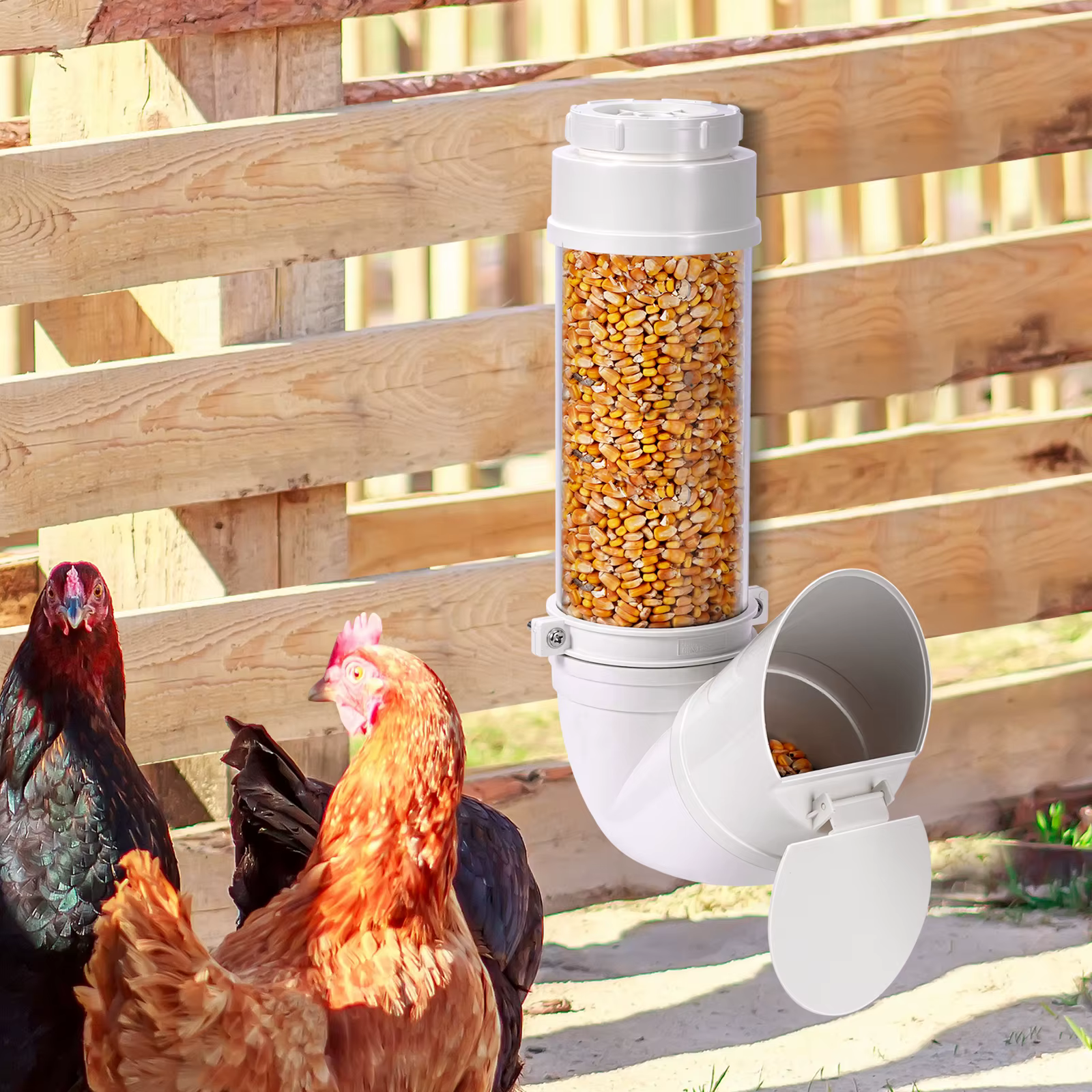 Comedero suspendido con visor para aves de corral - imagen 4