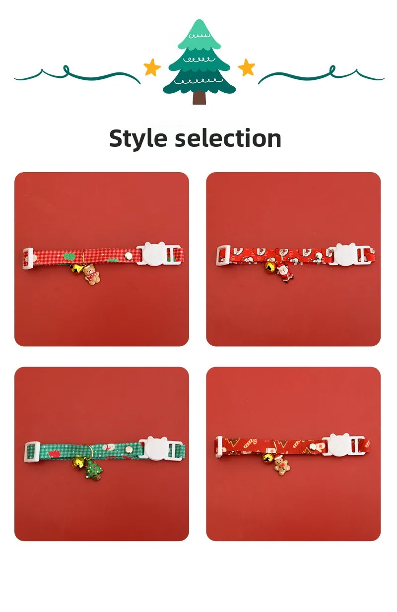 Collar navideño con detalles navideños