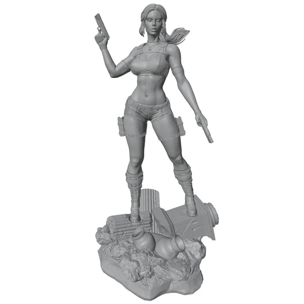 Kit figura resina chica sexy 75mm 1/24 – Modelo GK sin montar ni pintar - imagen 4