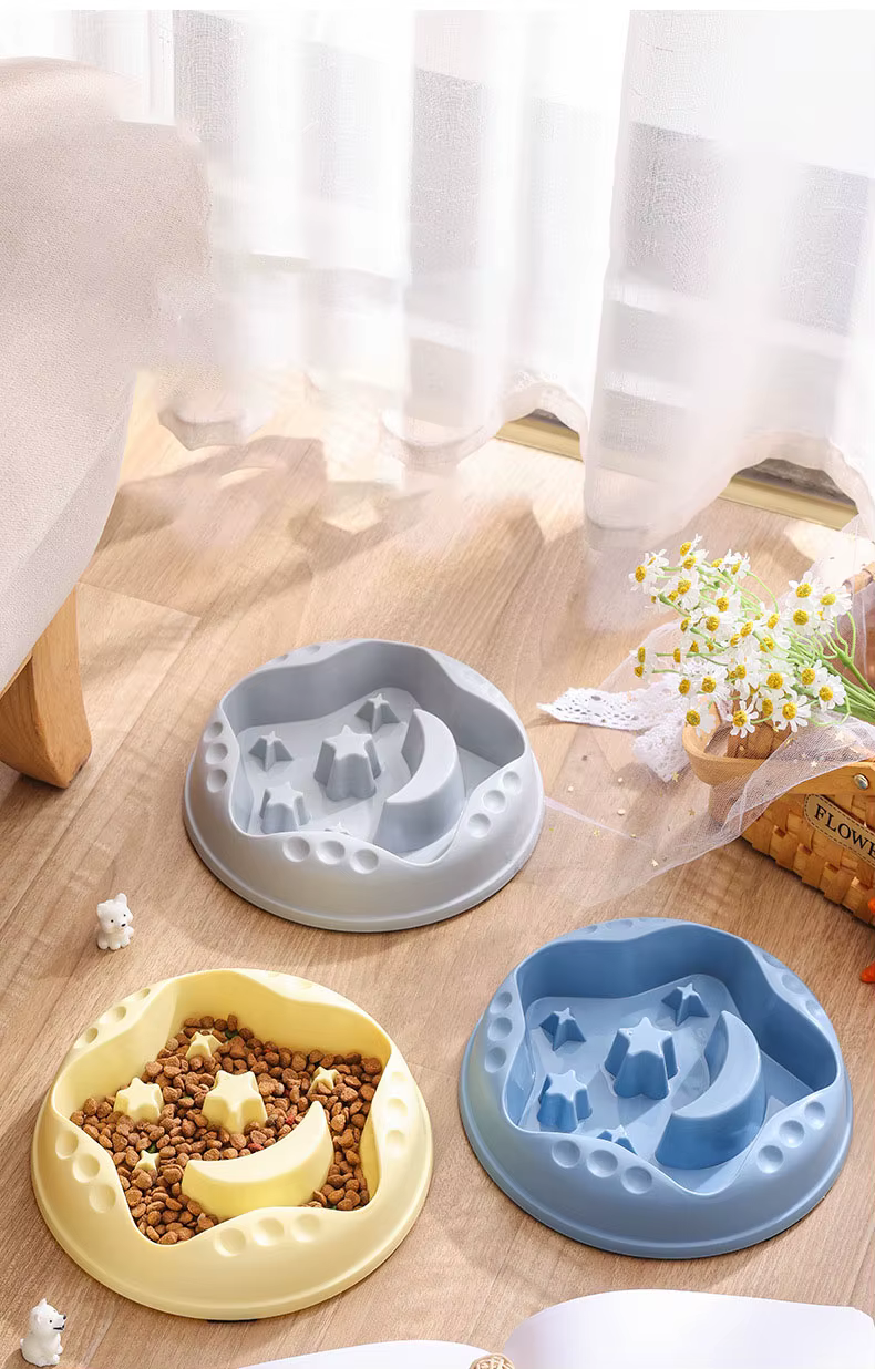 Plato de alimentación lenta con diseño antiahogo