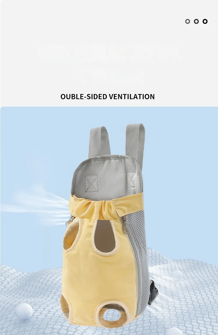 Mochila de lona para mascotas con ventilación