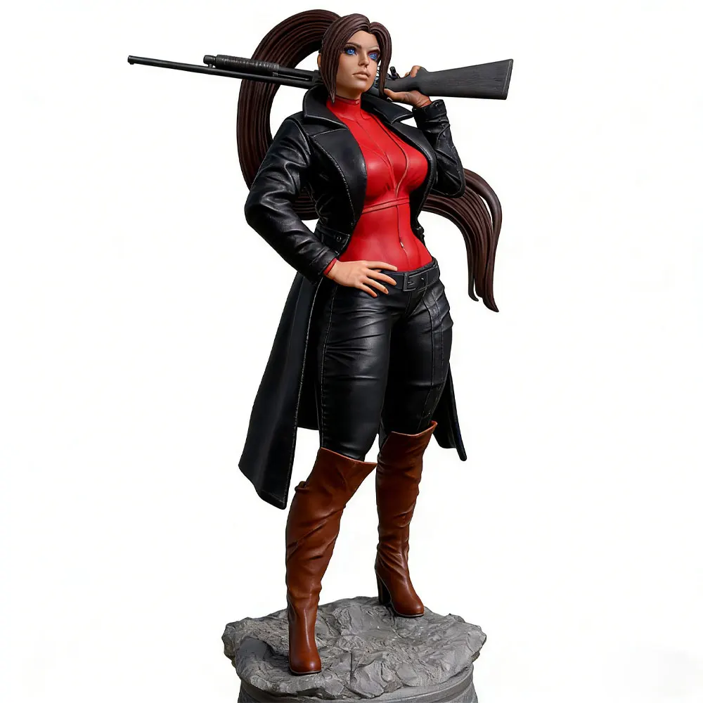 Miniatura de resina 1/24 - figura de chica con escopeta