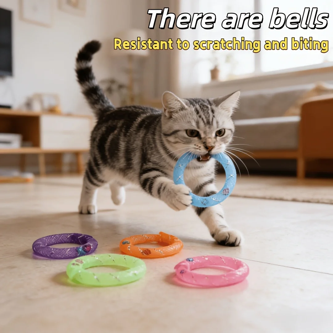 Juguetes de malla suave para gatos: donuts con campana sonora - imagen 5
