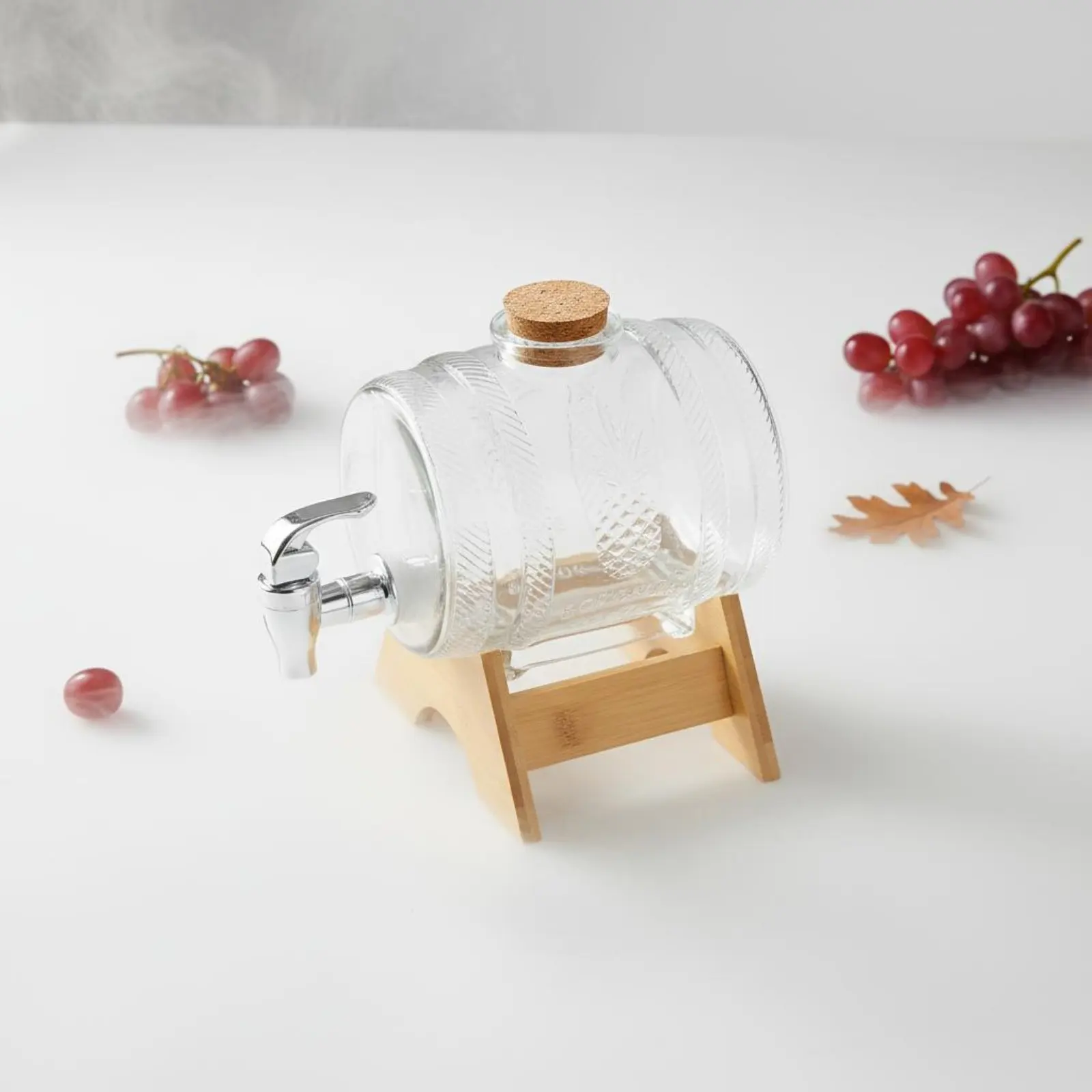 Dispensador de bebidas de vidrio con grifo para perros y gatos