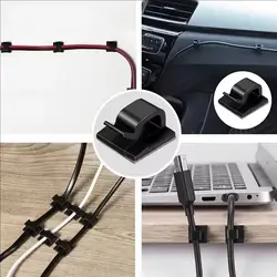 Clips adhesivos transparentes para ordenar cables y proteger a tu gato
