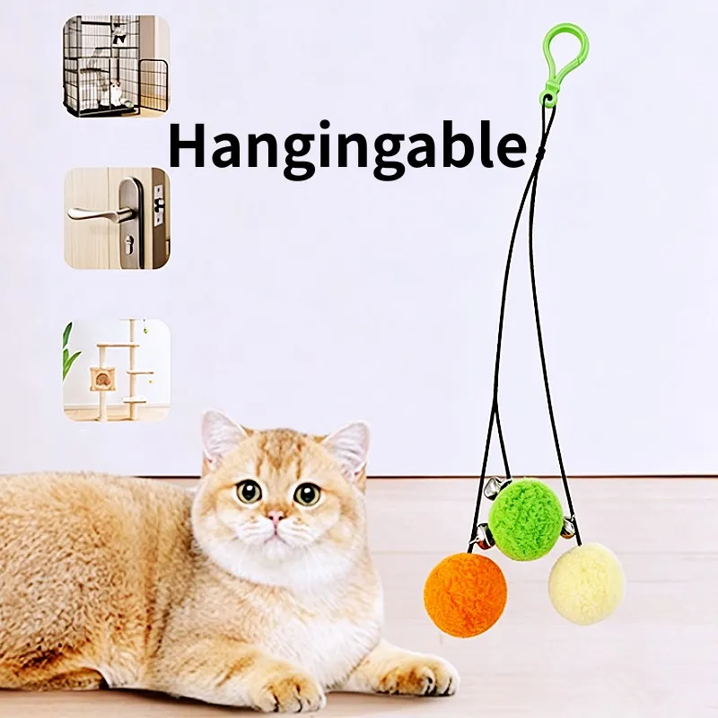 Juguete para gatos pelotas colgantes interactivas con campana - imagen 3