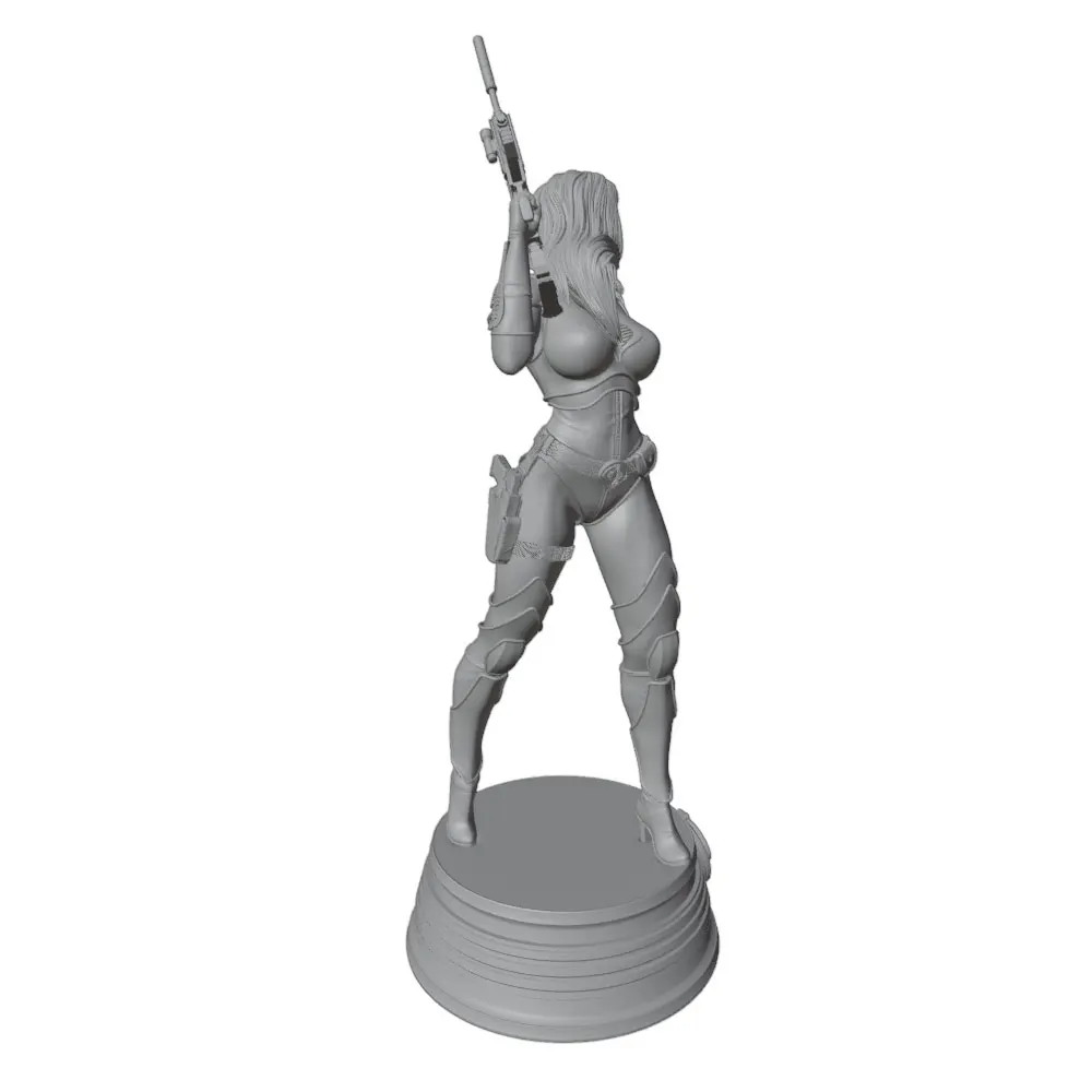 Figura de guerrera en resina para pintar y montar