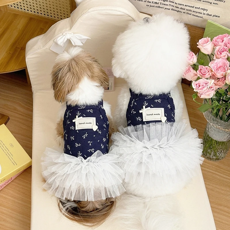 Ropa de verano con tirantes y tutú para perros y gatos - Chihuahua