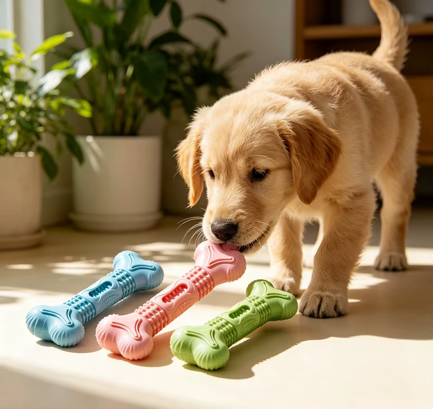 Juguete masticable para perros con forma de hueso, al desgaste - imagen 2