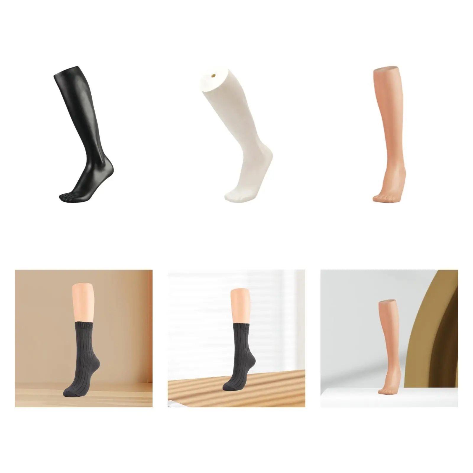Shoe Model Display Showcase Foot Model Stand Mannequin Foot Sock Model Mannequin Leg Men for Retail Home Sandals Commercial Shop