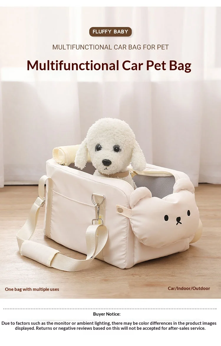 Transportín portátil para mascotas en uso