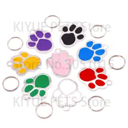 Placa identificación personalizada para perros y gatos con huella