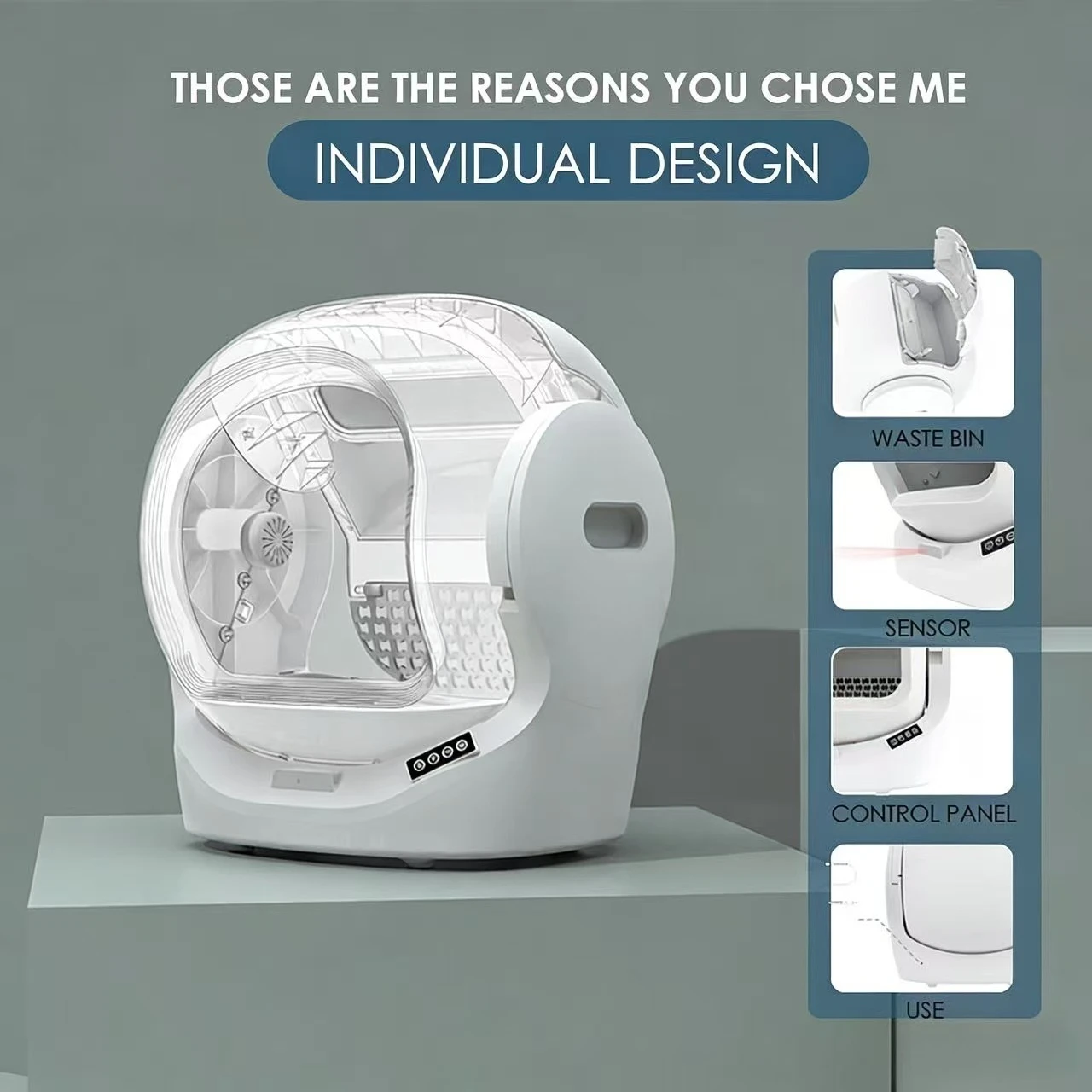 Inodoro automático para gatos de interior