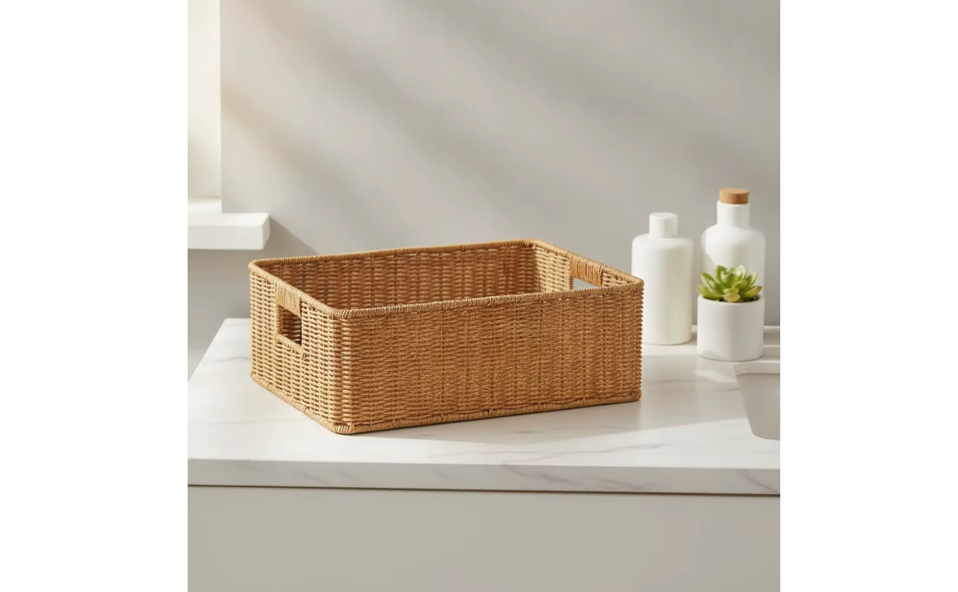 Cesta organizadora rectangular vista frontal