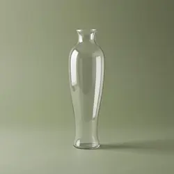 Jarrón de vidrio transparente japonés para mesa, decoración serena