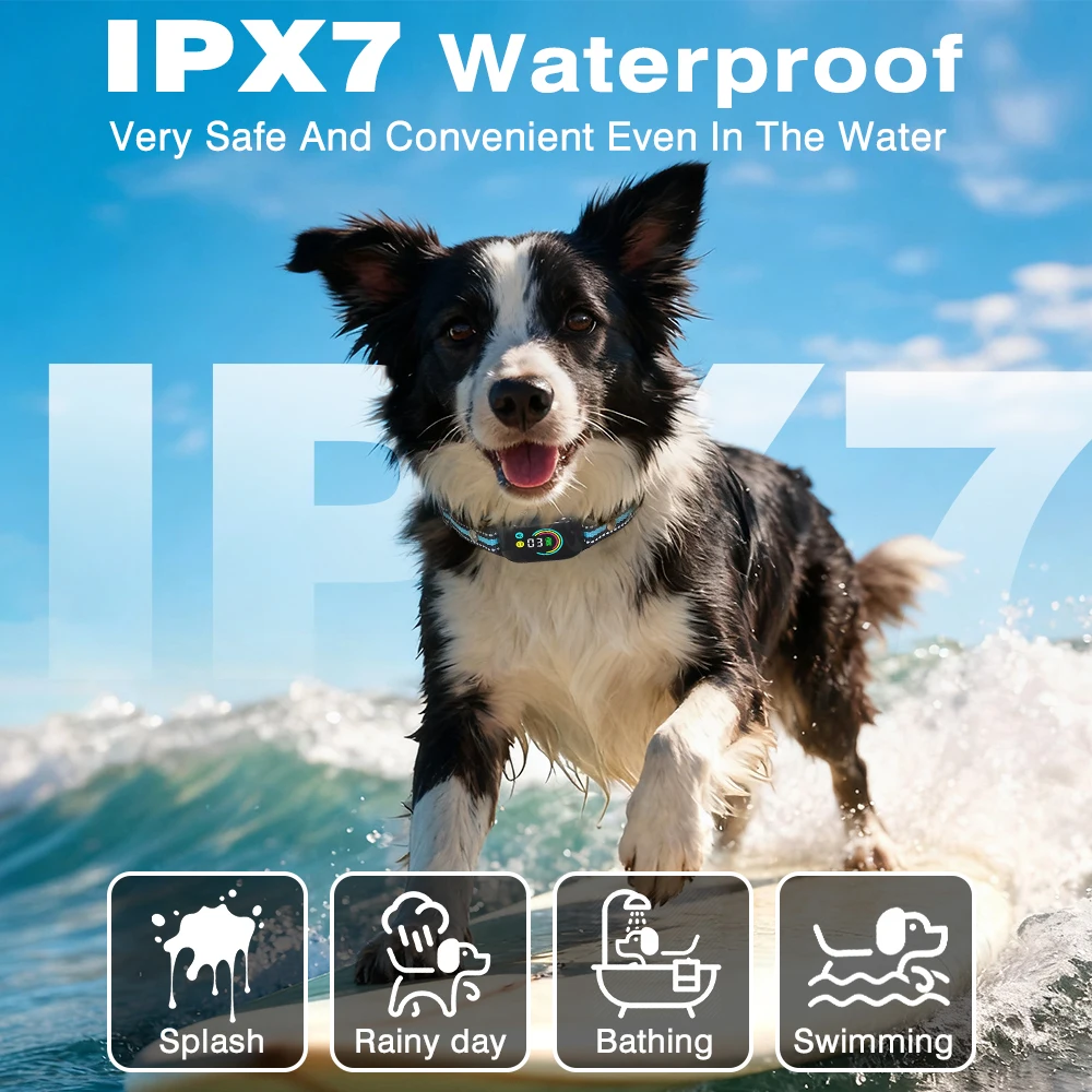 Collar antiladridos eléctrico con vibración y agua para perros - imagen 2