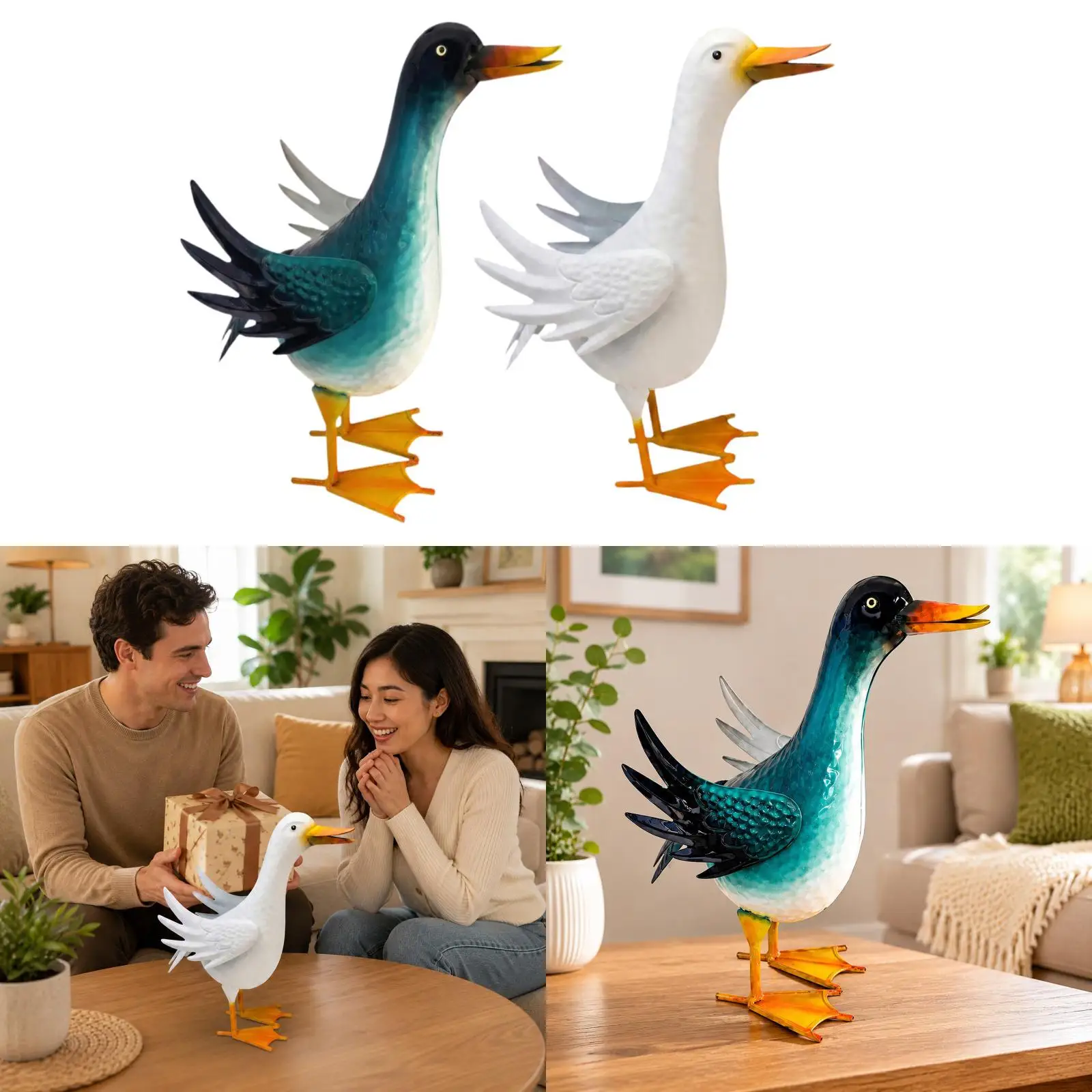 Pato decorativo para jardín y terraza