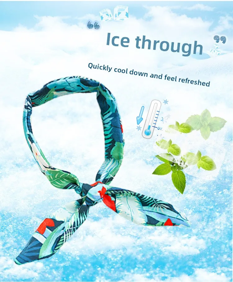 Collar refrigerante extendido mostrando el material absorbente