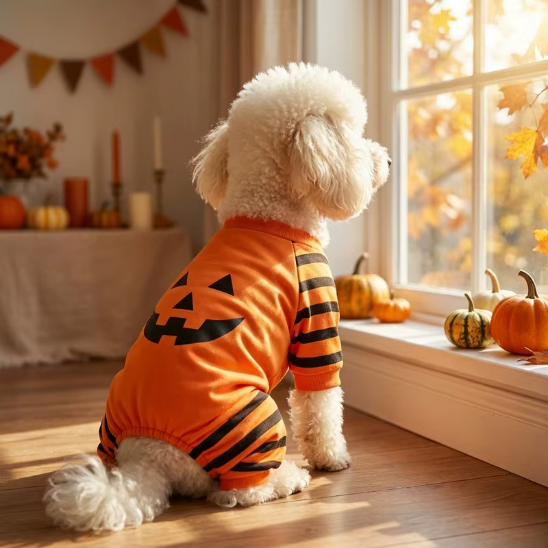 Mono Halloween calabaza para perros y gatos pequeños y medianos - imagen 3