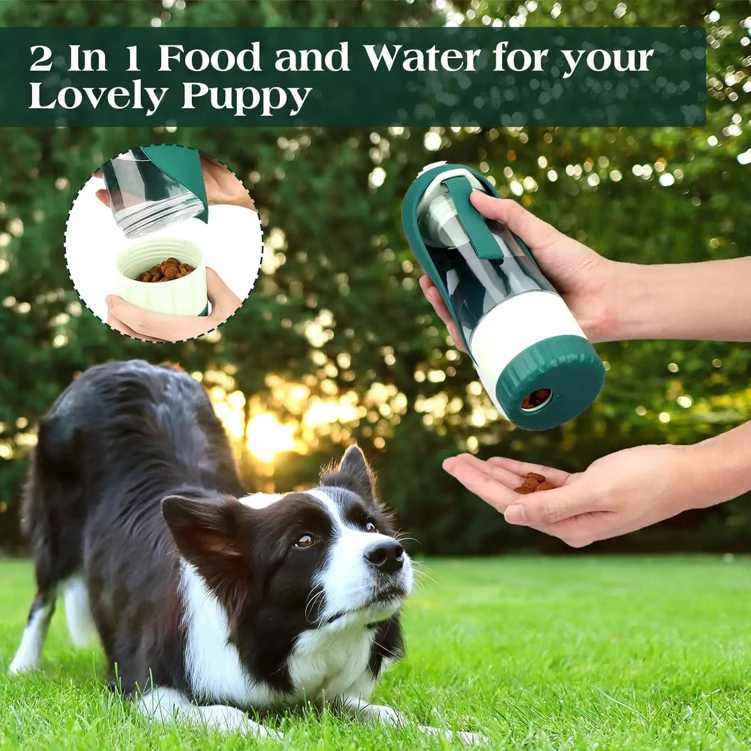 Dispensador portátil para perros y viajes al aire libre
