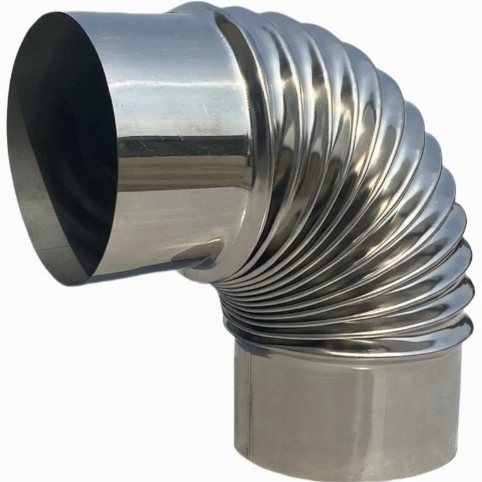 Codo de acero inoxidable para chimenea y calefacción al aire libre