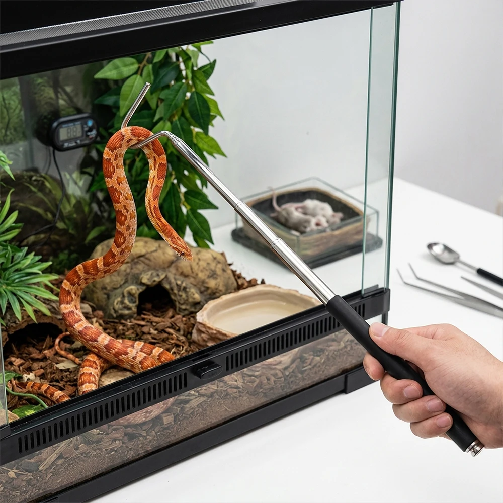 Pinza extensible anti-mordeduras para serpientes, gancho telescópico - imagen 5