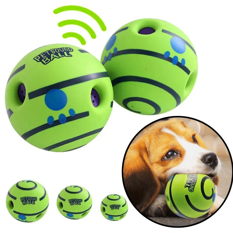 Pelota interactiva junto a premios para perros