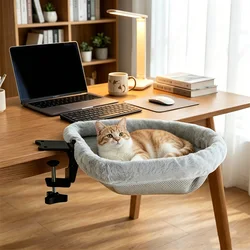 Hamaca ajustable para gatos: cama colgante de felpa suave acogedora