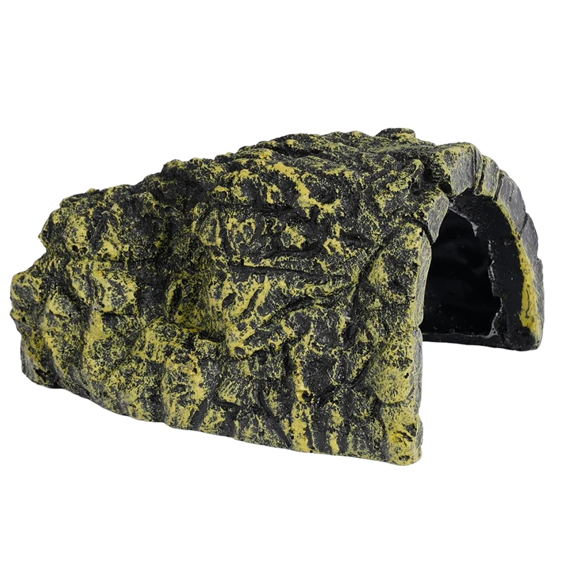Vista frontal de la cueva para reptiles